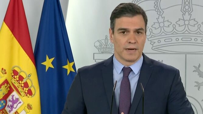 Pedro Sánchez, presidente del Gobierno, en una reciente comparecencia