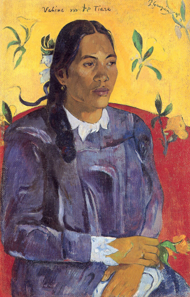 'Mujer con flor' de Gauguin ('Vahine no te tiare').
