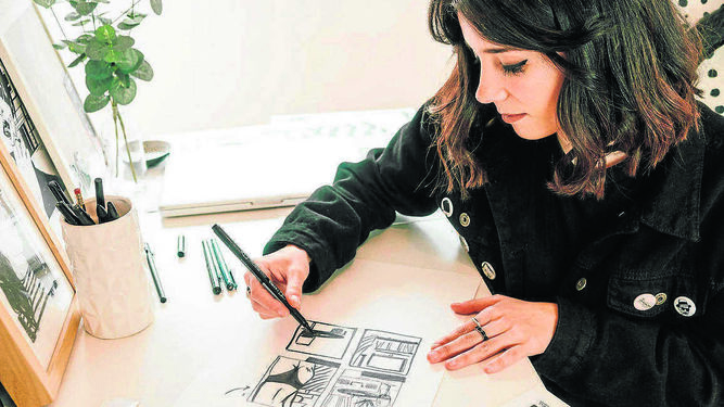 La dibujante Ana Müshell (Jerez de la Frontera, 1989), afincada en Granada, en una imagen reciente.