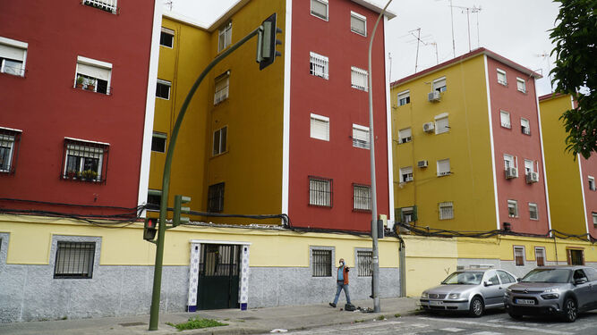 Bloques de viviendas en Los Pajaritos, en la zona de Tres Barrios-Amate.