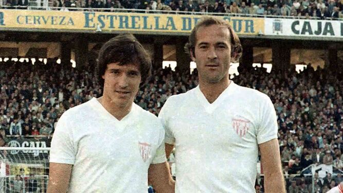 Bertoni y Scotta, en el Ramón Sánchez-Pizjuán, temporada 78-79.