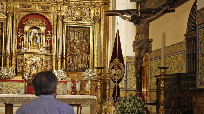 El Cristo del Mayor Dolor regresa a San Lorenzo tras su restauración.