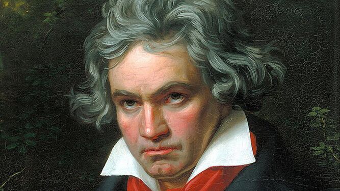 Beethoven retratado por Joseph Karl Stieler en torno a 1820.
