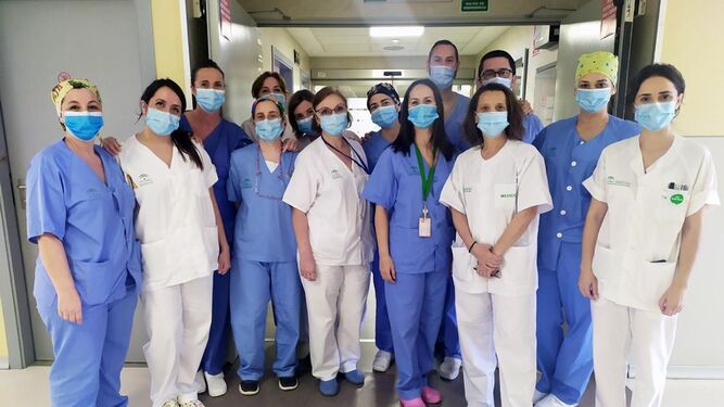 Parte del equipo de Nefrología del Hospital Macarena.