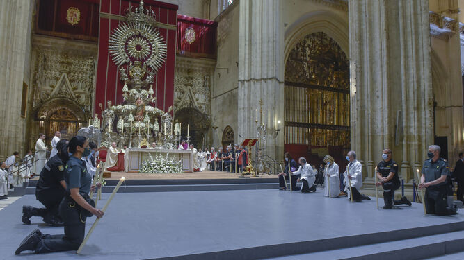 Celebración del Corpus 2020 en la Catedral de Sevilla.
