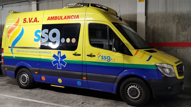 En la imagen, una ambulancia del Grupo SSG.