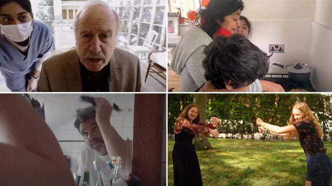 Imágenes de cuatro de los 17 cortos del proyecto 'Hecho en casa'.