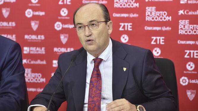 José Castro, presidente del Sevilla FC, en una intervención pública.