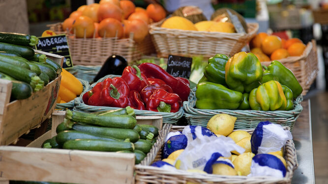 Frutas y verduras, esenciales en las dietas vegetarianas.