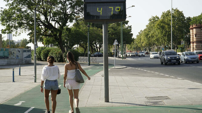 Sevilla registra una máxima de 43,1 grados a las 18:40