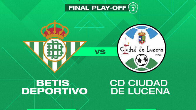 Imagen de la final por el ascenso entre Betis Deportivo y Ciudad de Lucena.