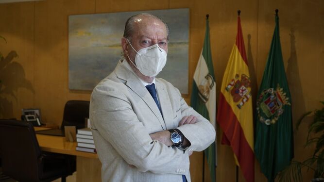 Fernando Rodríguez Villalobos, este jueves, en la sede de la Diputación de Sevilla.