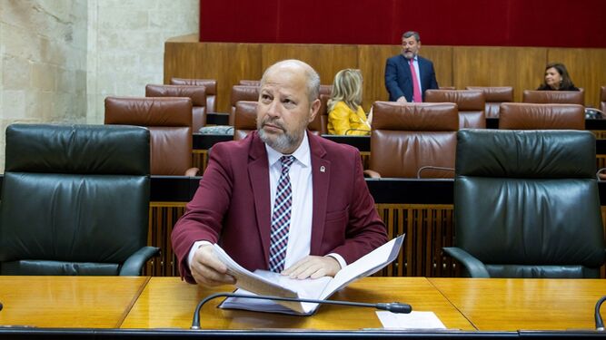 Javier Imbroda, en el Parlamento