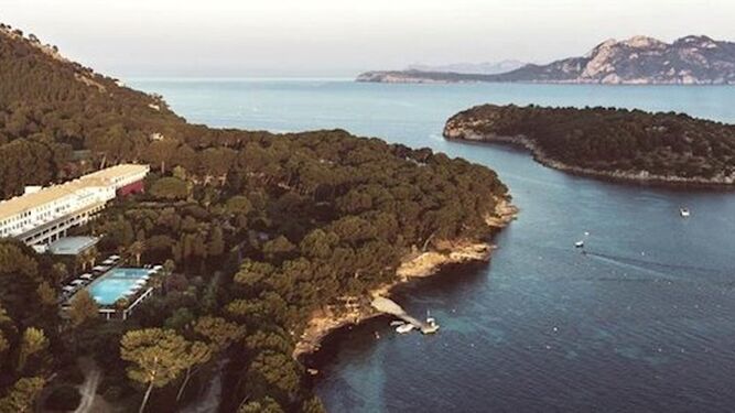 Vista aérea del hotel Formentor