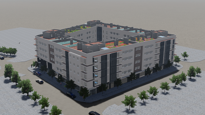 Recreación de las viviendas que Emvisesa construirá en Cisneo Alto.