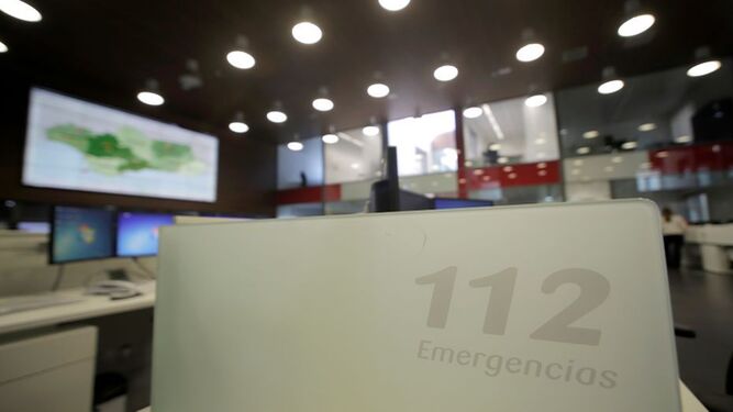 Sala del 112 Emergencias Andalucía donde se reciben los avisos