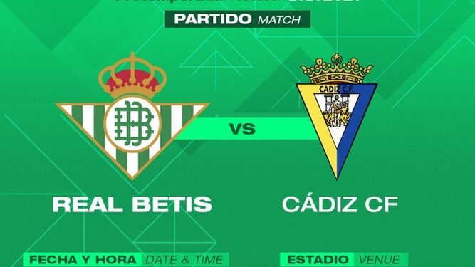 Imagen del anuncio del Betis-Cádiz.