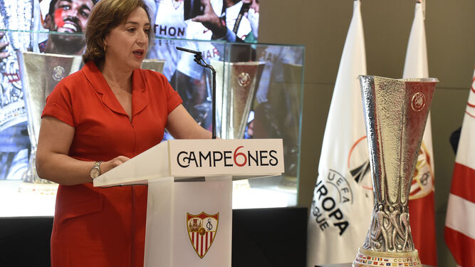Fotos de la celebraci&oacute;n de la sexta Europa League del Sevilla con las autoridades