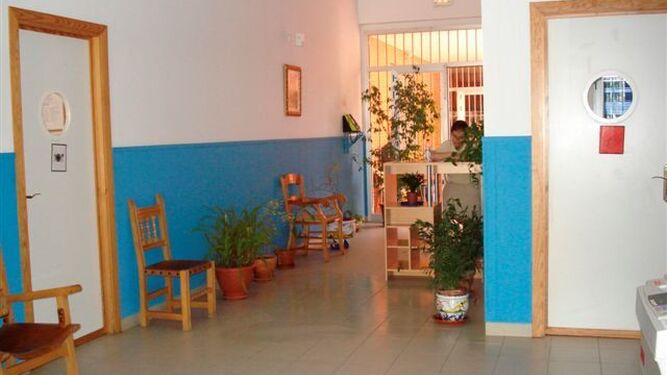 Interior de las instalaciones de la residencia de discapacitados Mater et Magistra en Mairena del Aljarafe.
