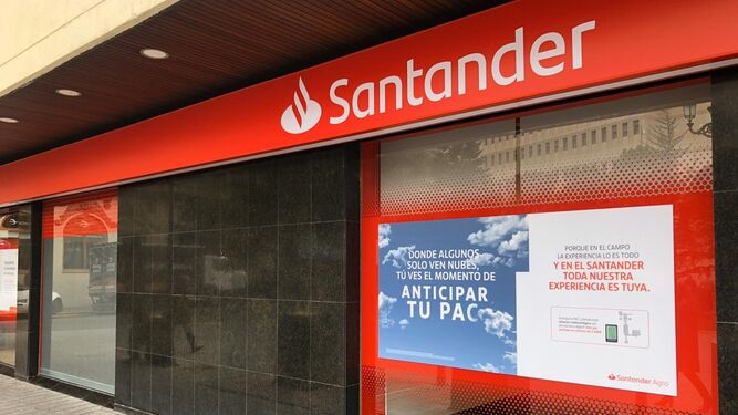 Una oficina del Banco de Santander.