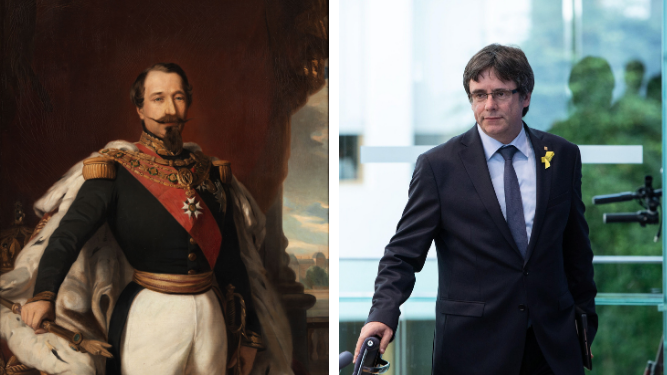 Napoleón III y Carles Puigdemont.