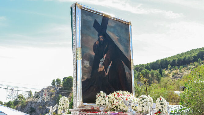 El Cristo del Paño de Moclín en la celebración del pasado año