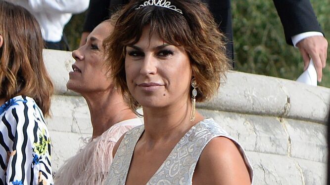 Raquel Perera, el pasado verano, en la boda de unos amigos en Mallorca.