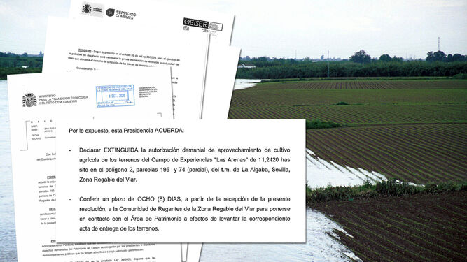 Extracto del acuerdo de la CHG para recuperar la finca Las Arenas