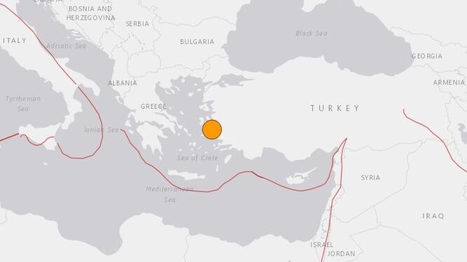 Las im&aacute;genes del fuerte terremoto en el Mar Egeo