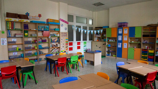 Imagen del interior de una de las aulas del colegio