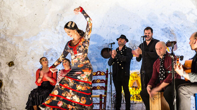 Flamenco en el Sacromonte.