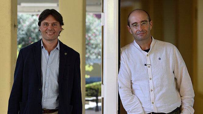 Francisco Oliva y Esteban Ruiz Ballesteros, candidatos a rector de la UPO.