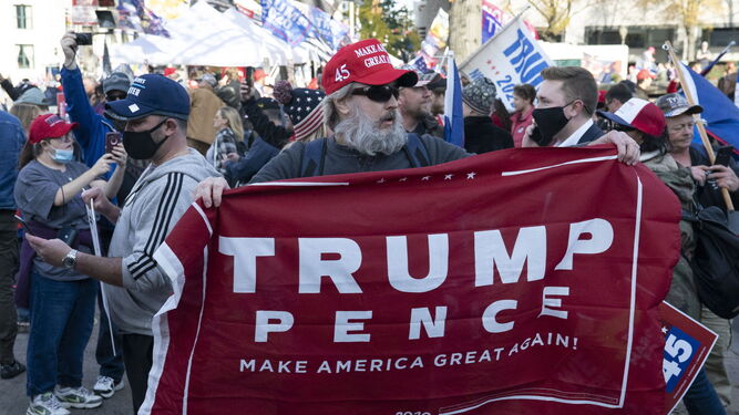 Seguidores de Trump, en una manifestación