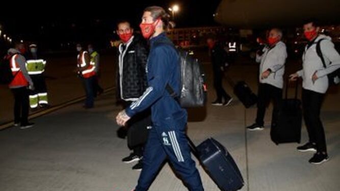 Sergio Ramos, tras llegar a Sevilla.