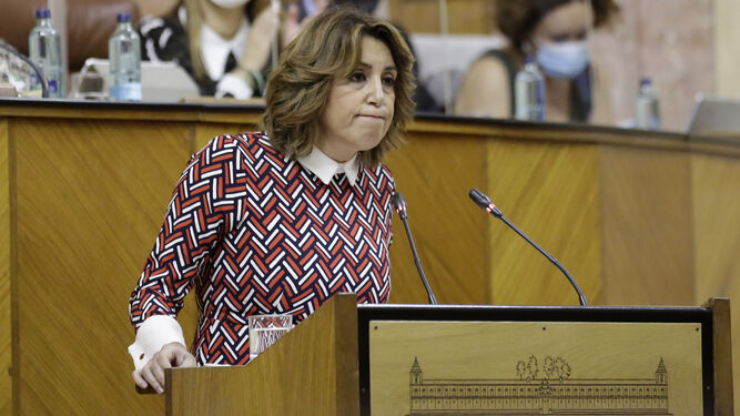 Susana Díaz, en uno de los momentos del debate.