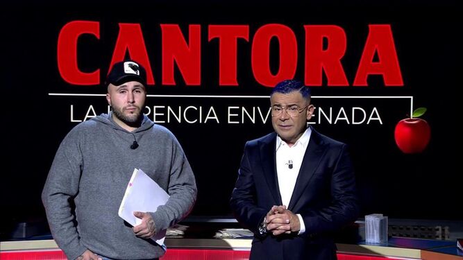 Kiko Rivera y Jorge Javier Vázquez, el presentador, en 'Cantora, la herencia envenenada'.