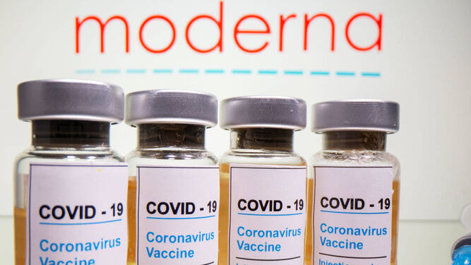 Varias dosis de la vacuna contra el coronavirus de Moderna.