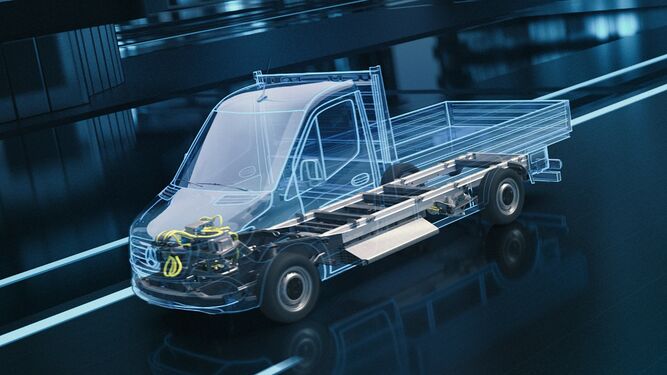La futura eSprinter estrenará la plataforma eléctrica para comerciales de Mercedes