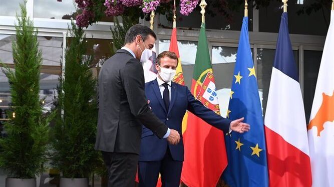 Pedro Sánchez y el presidente francés, Emmanuel Macron