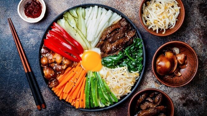 El bibimbap, el plato más típico de Corea del Sur
