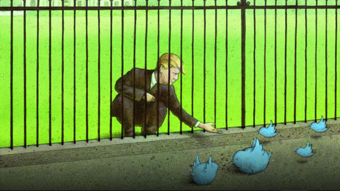 Donald Trump, en una ilustración de Pawel Kuczynski.