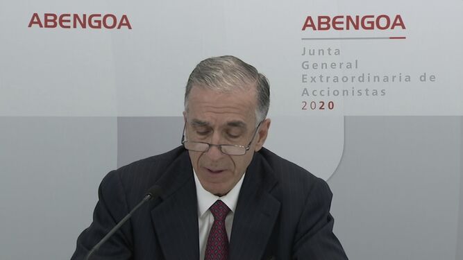 Gonzalo Urquijo, ex presidente de Abengoa S. A., en la junta de accionistas del 17 de noviembre