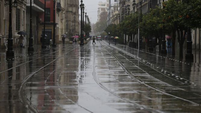 Las Im&aacute;genes del temporal de lluvia y fr&iacute;o en Sevilla