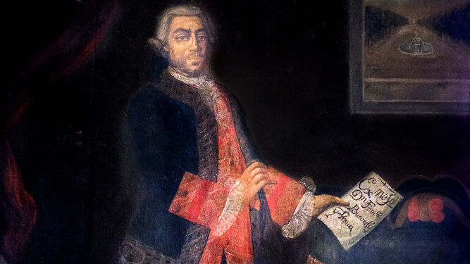 Francisco de Paula Bucarelli y Ursúa en una pintura anónima del XVIII (propiedad de la Familia Queralt).