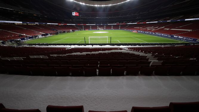 El estadio Wanda Metropolitano el pasado martes antes del Atlético-Sevilla.