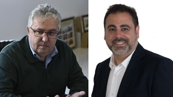 Francisco Molina (PSOE) y Manuel Romero (Cs), alcalde y primer teniente de alcalde en el gobierno de coalición de Bormujos.