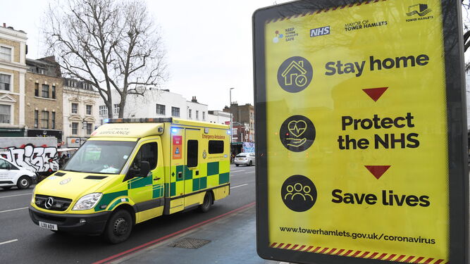 Una ambulancia en Londres