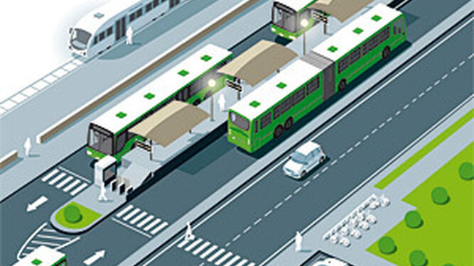 Recreación de una red de autobuses de tránsito rápido publicada por una web especializada.
