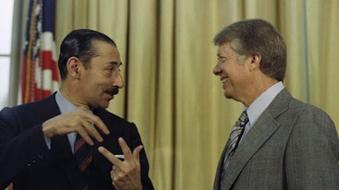 El general Videla con el entonces presidente estadounidense, Jimmy Carter