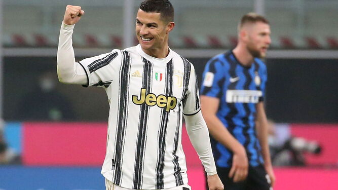 Cristiano Ronaldo tras su doblete ante el Inter de Milán